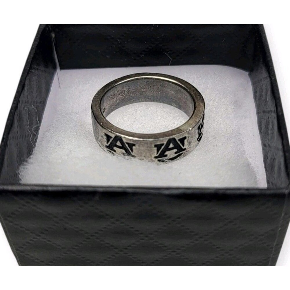 Vintage Auburn University Sterling Silver Ring Size 8 Tigers 925